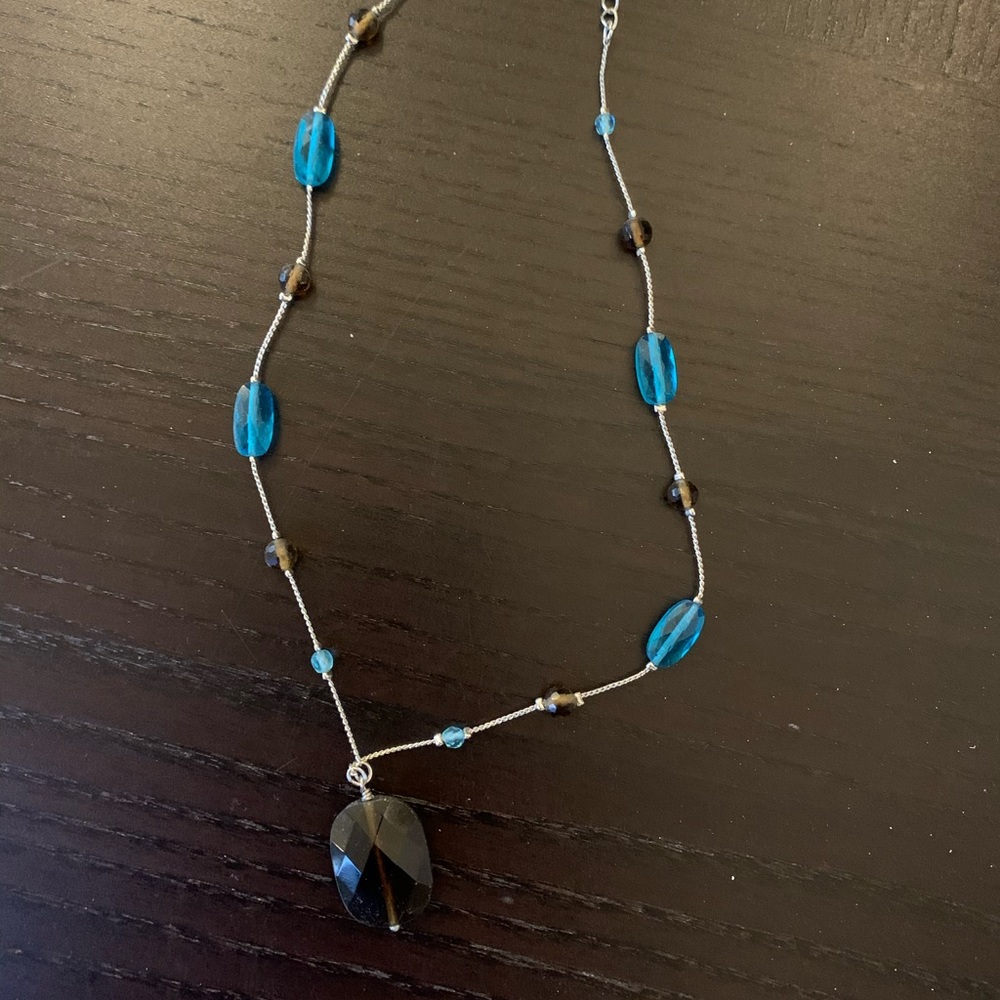 Brown and turquoise necklace